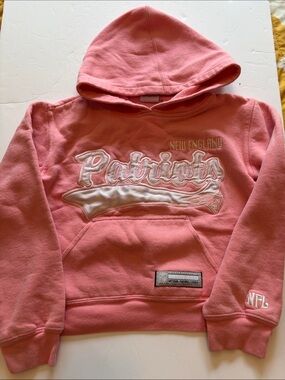 Girls New England Patriots Pink Hoodie Sweatshirt N1